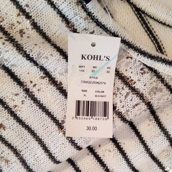 Fang silver splatter knit tank top sz XL NWT - Picture 6 of 7